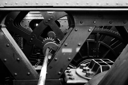 Detail of the engine of the SS Great Britain